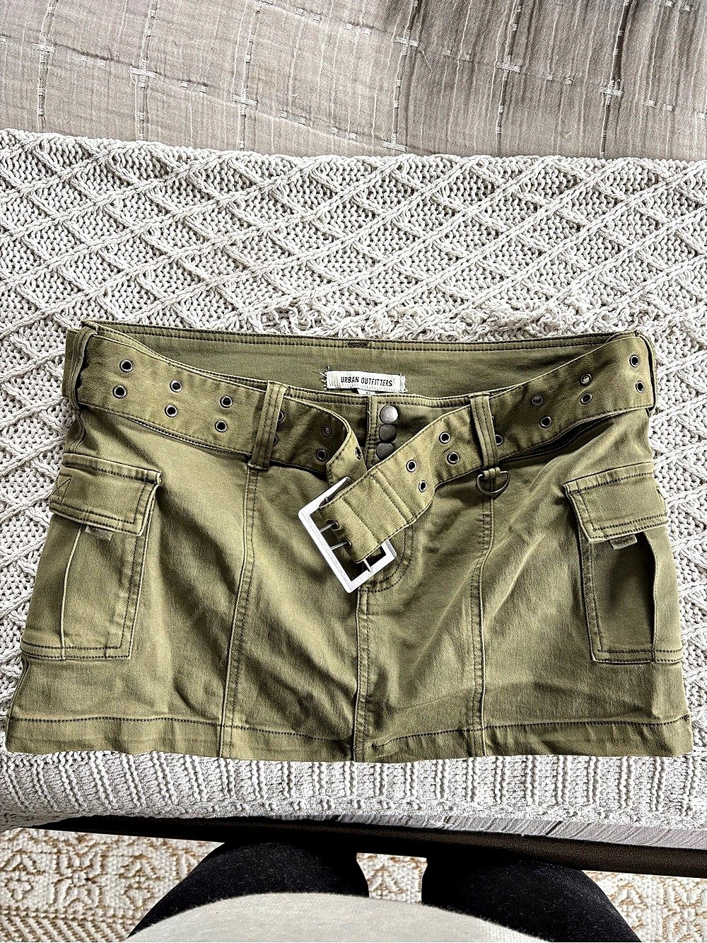 Urban Outfitters Cargo Mini Skort in Green Size Large